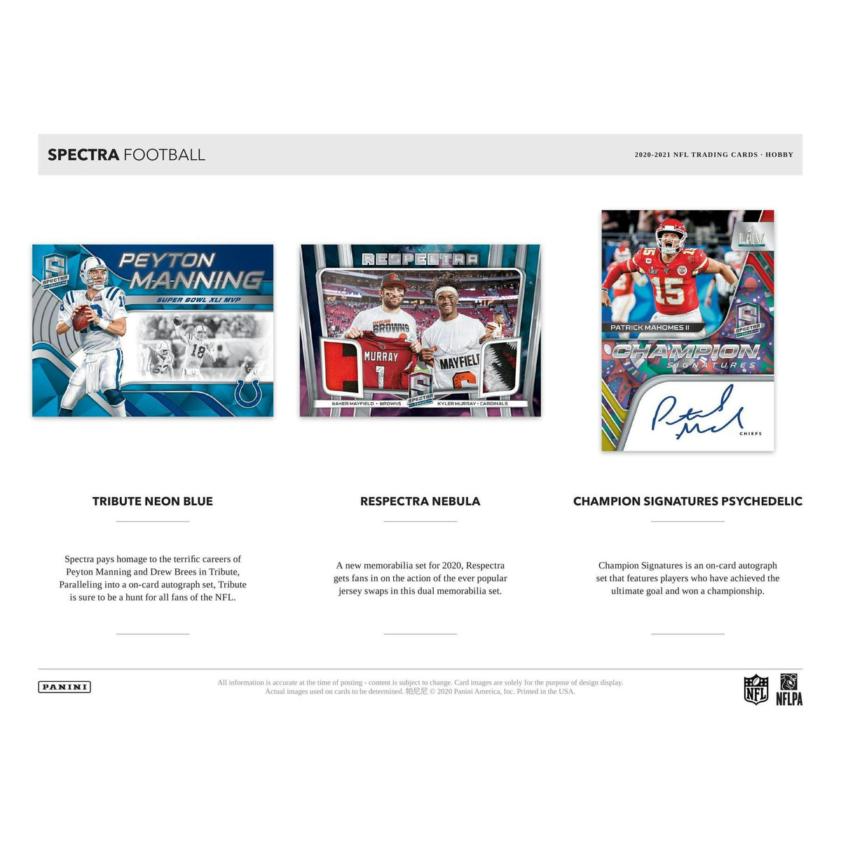 2020 Panini Spectra Football Hobby Box