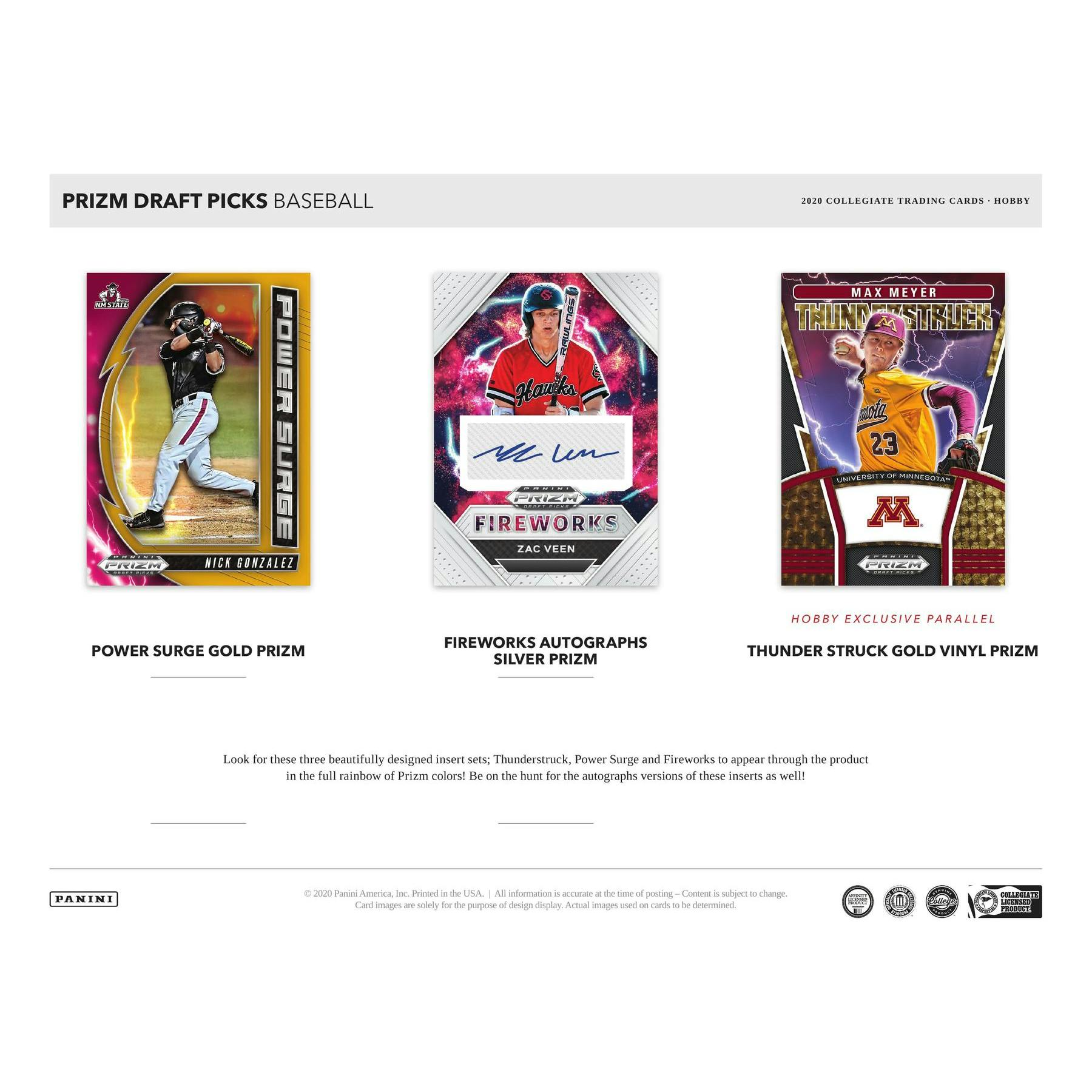 2020 Panini Prizm Draft Picks Baseball Hobby Box (Reed Buy)