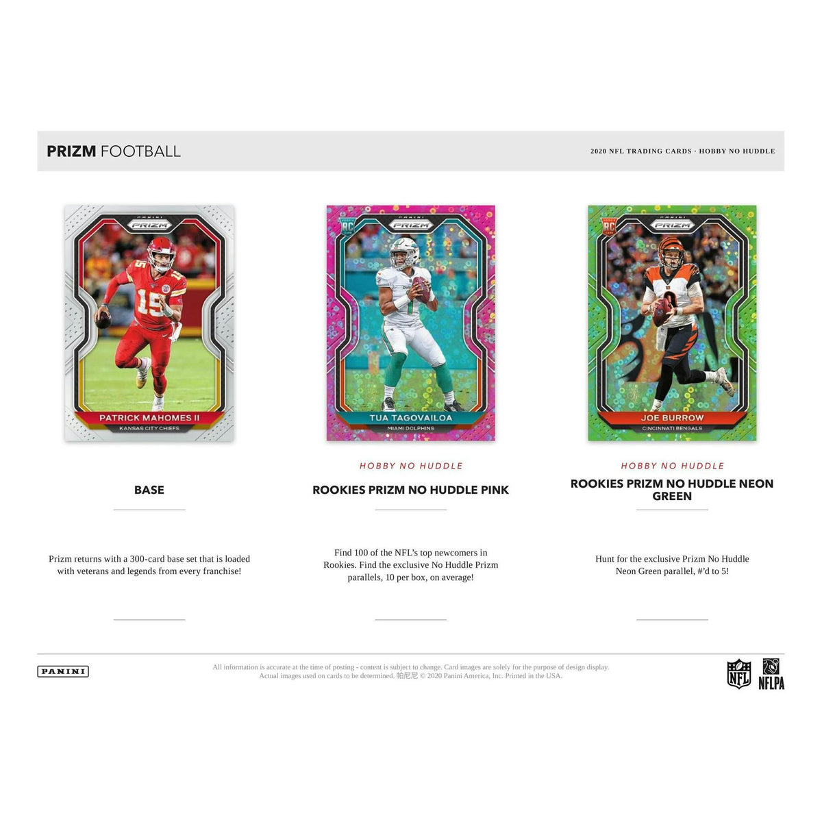 2020 Panini Prizm No Huddle Football Hobby Box