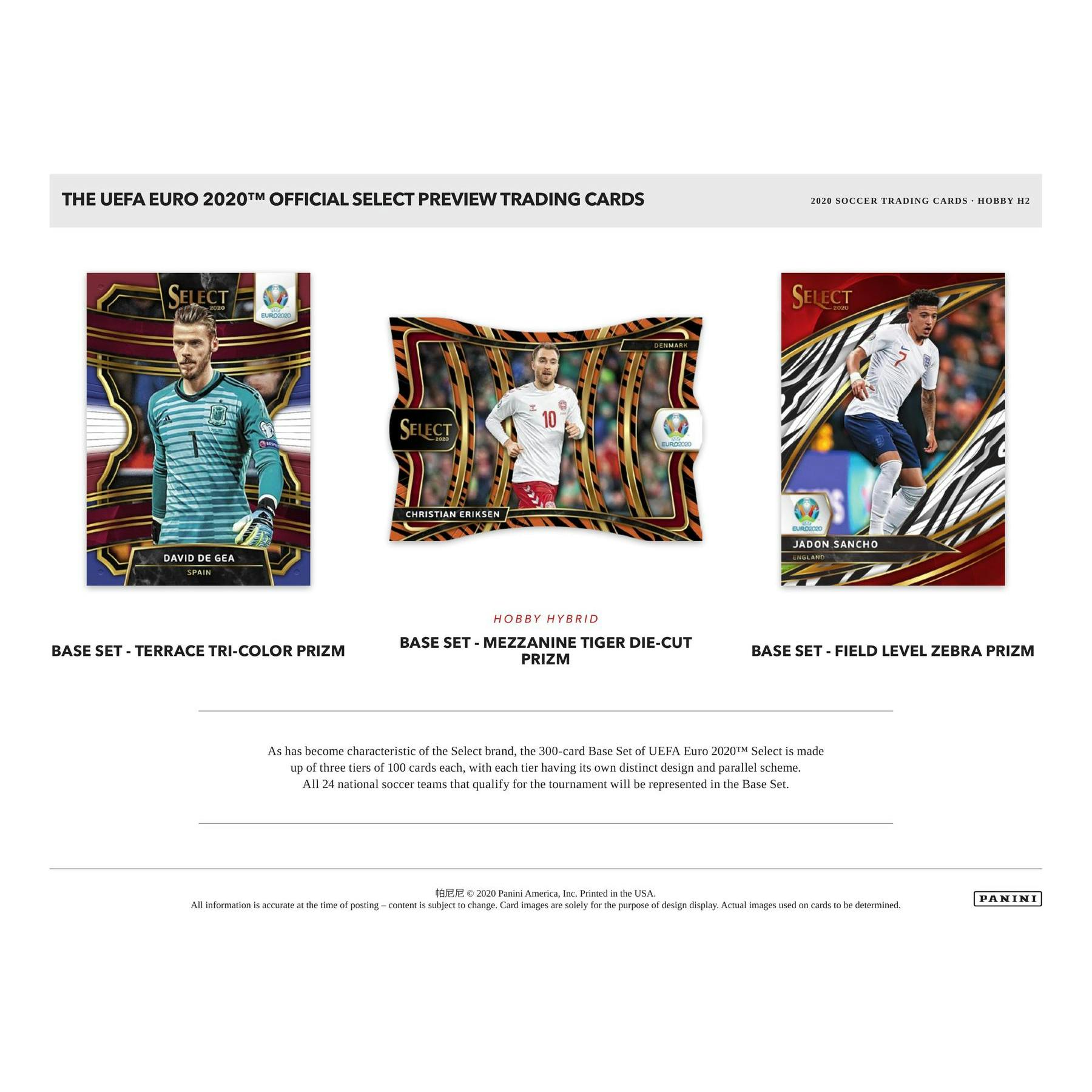 2019/20 Panini Select UEFA Euro Soccer H2 Hobby Hybrid Box
