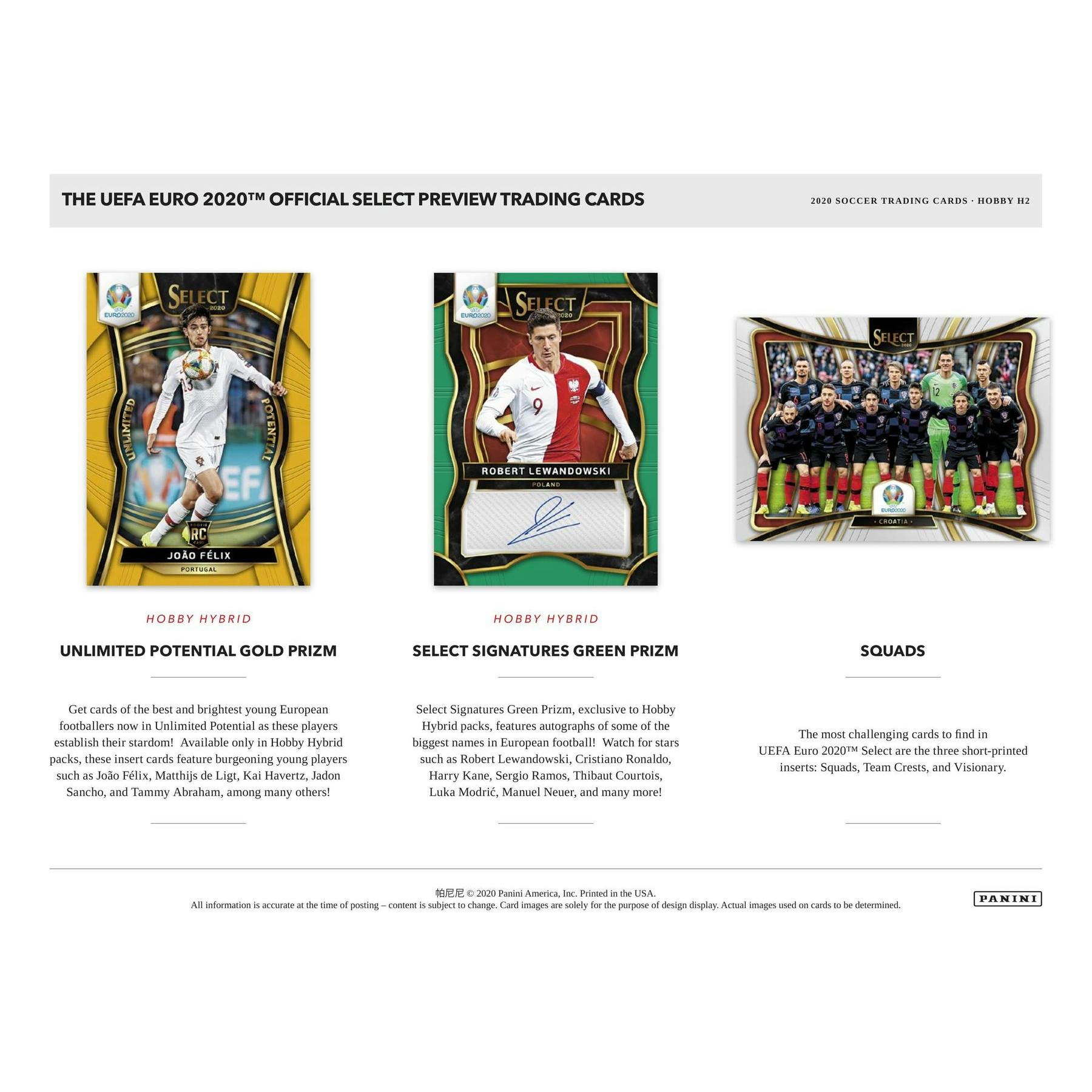 2019/20 Panini Select UEFA Euro Soccer H2 Hobby Hybrid Box