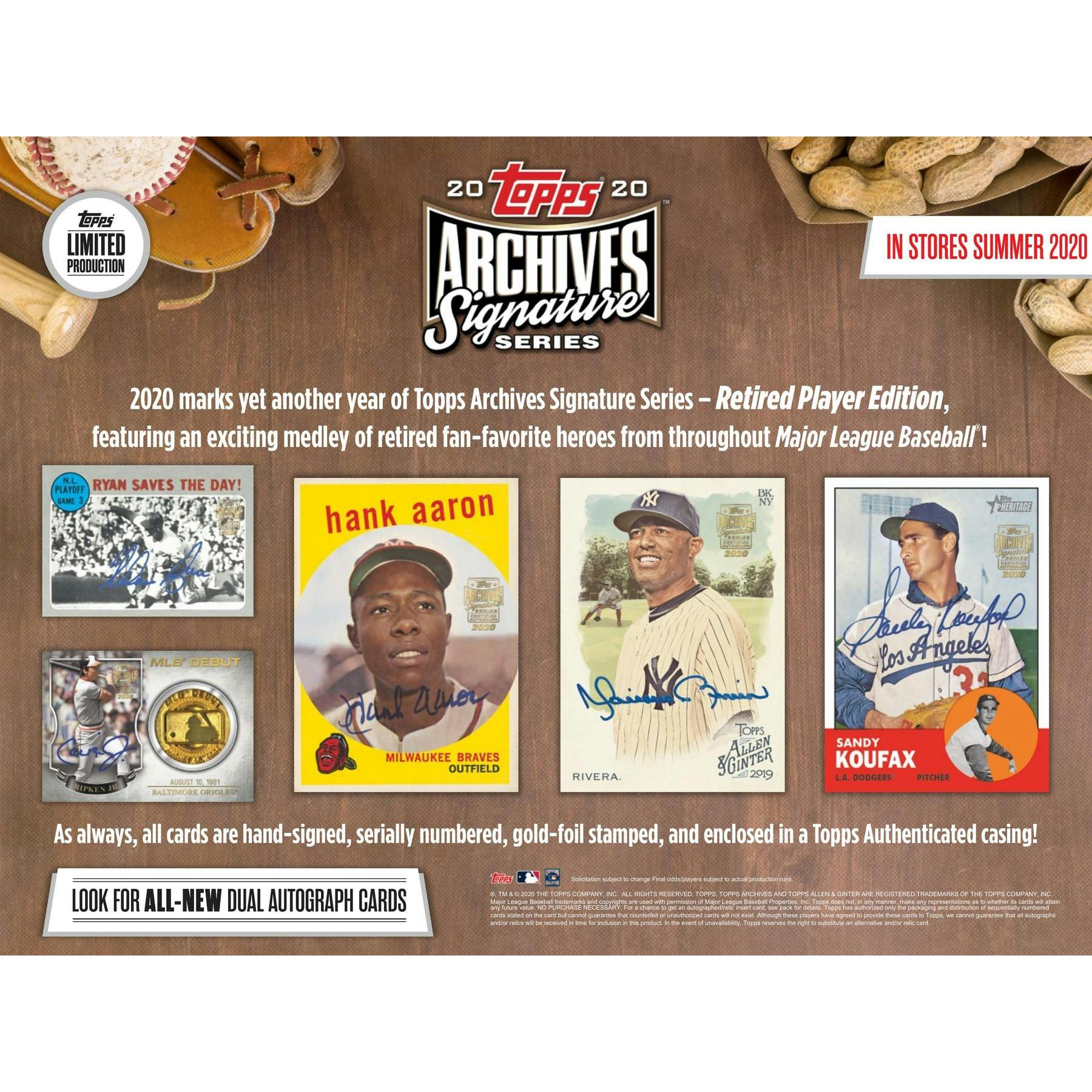 2020 Topps Archives Signature Series Retired Player Edition Baseball Hobby Box (Reed Buy)