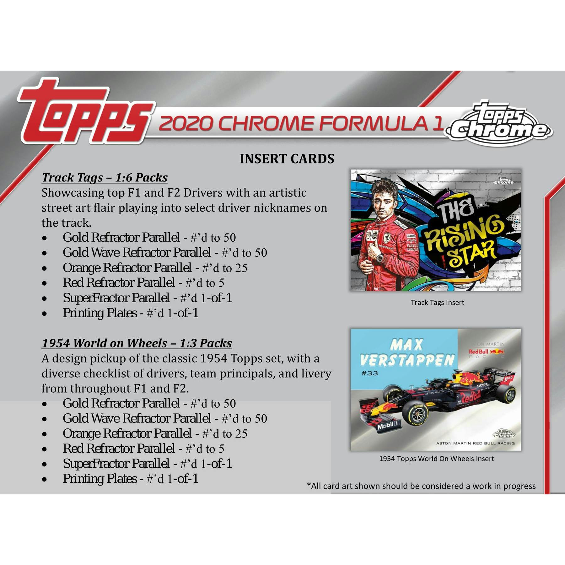 2020 Topps Chrome F1 Formula 1 Racing Hobby Box