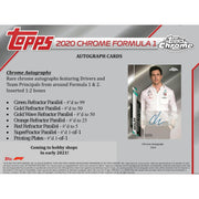 2020 Topps Chrome F1 Formula 1 Racing Hobby Box