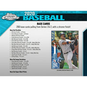 2020 Topps Chrome Baseball Hobby Jumbo 8-Box Case