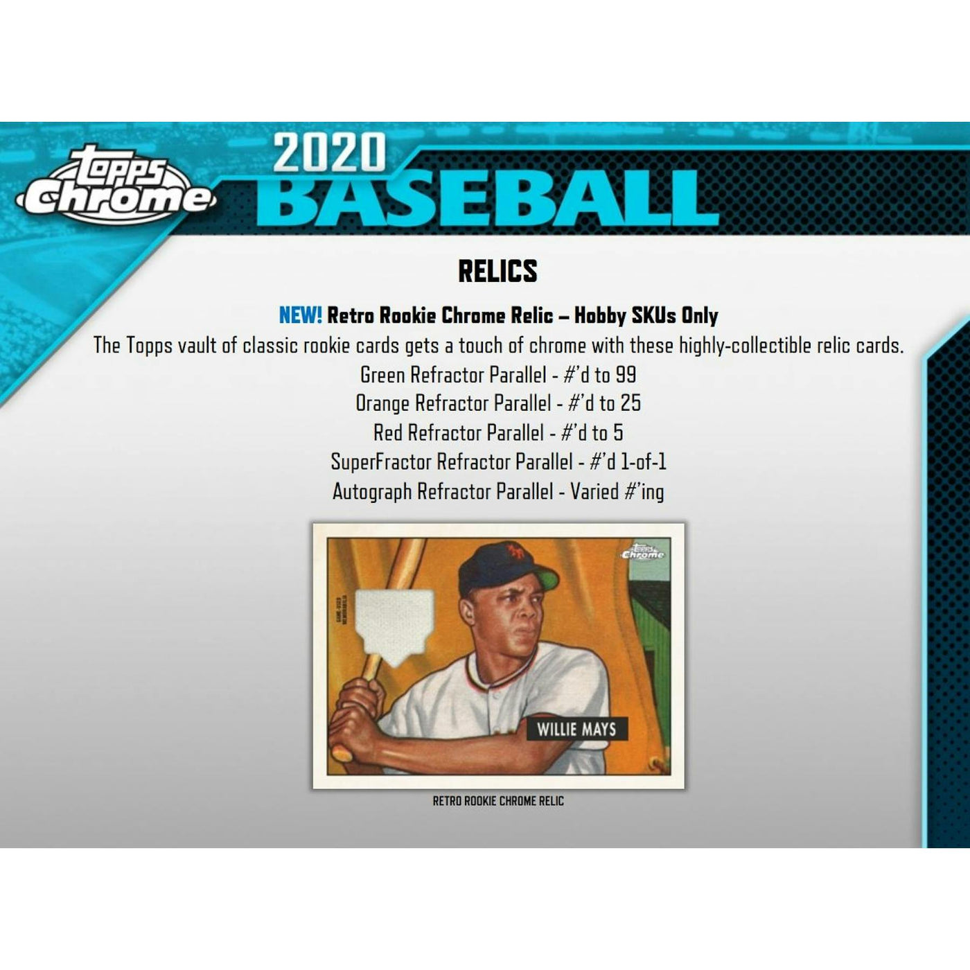 2020 Topps Chrome Baseball Hobby Jumbo Box