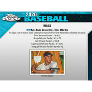 2020 Topps Chrome Baseball Hobby Jumbo Box