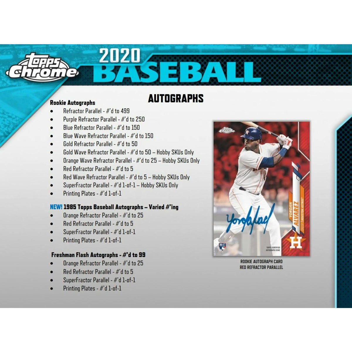 2020 Topps Chrome Baseball Hobby Jumbo 8-Box Case