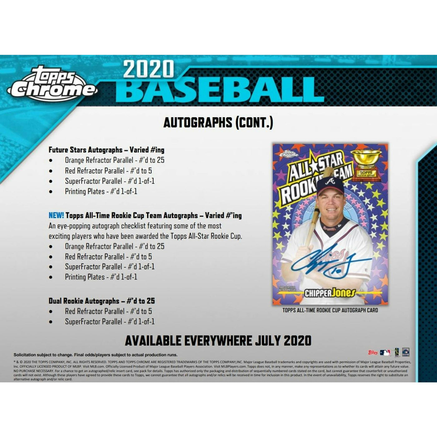 2020 Topps Chrome Baseball Hobby Jumbo Box