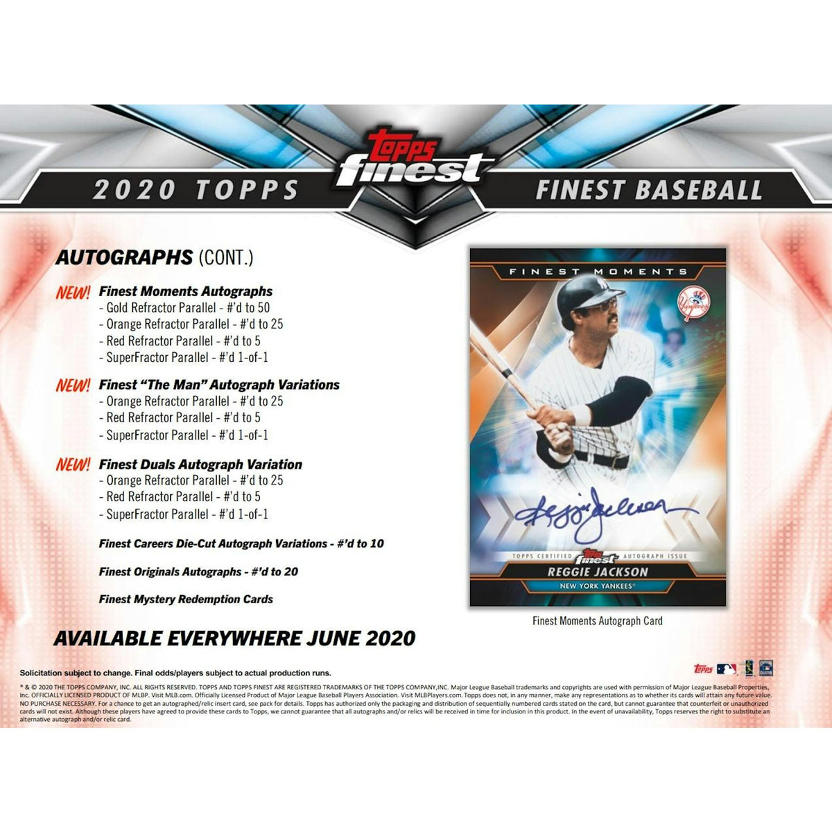 2020 Topps Finest Baseball Hobby Box