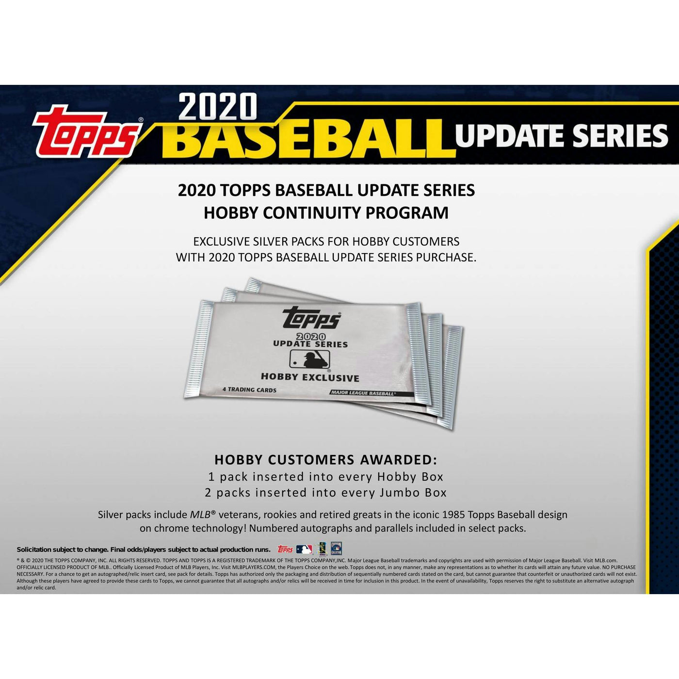 2020 Topps Update Series Baseball Hobby 12-Box Case