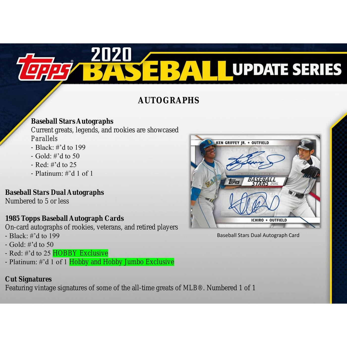 2020 Topps Update Series Baseball Hobby Jumbo Box
