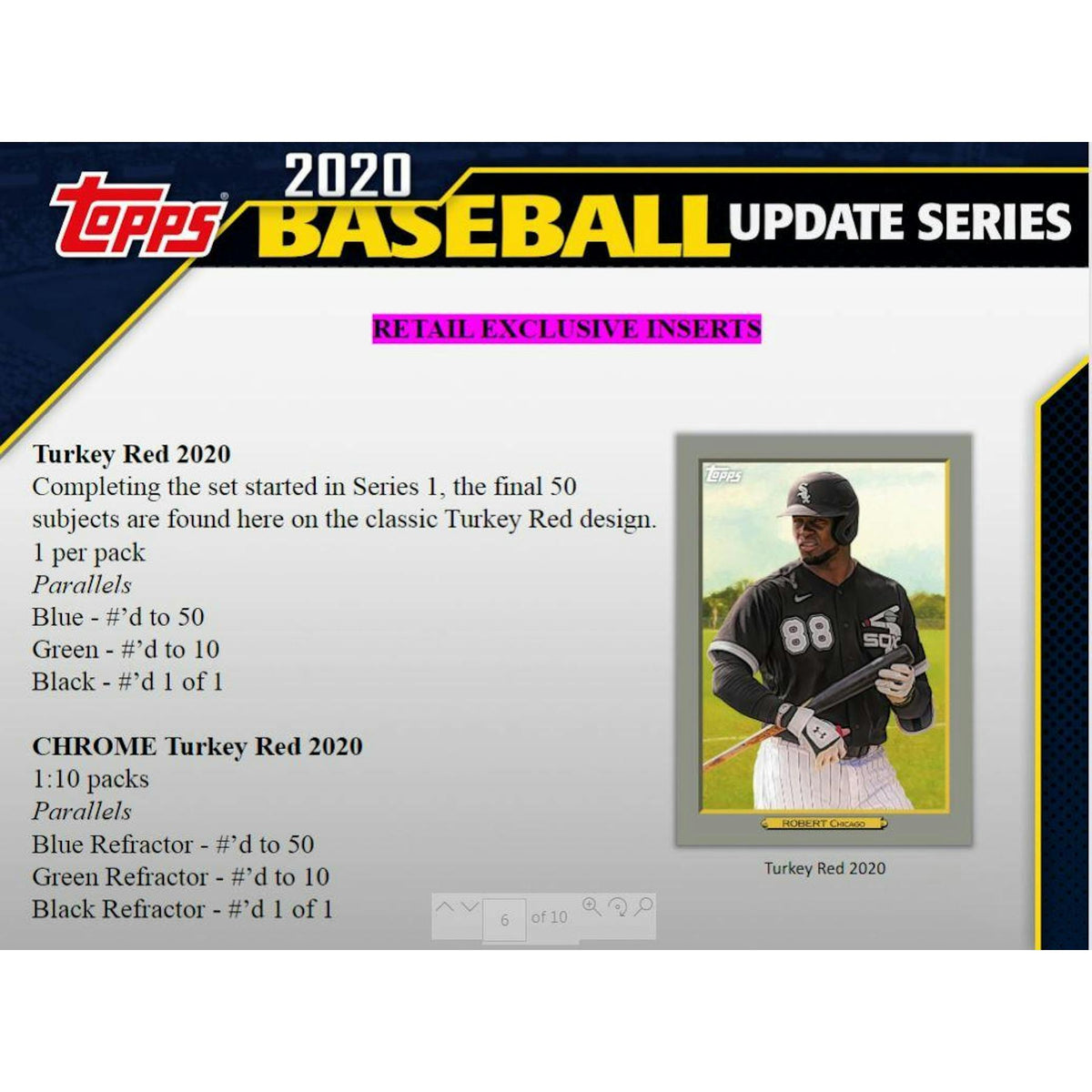 2020 Topps Update Baseball Blaster Box (Reed Buy)