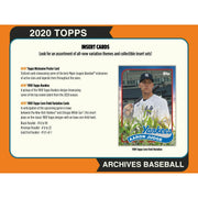 2020 Topps Archives Baseball Hobby Box