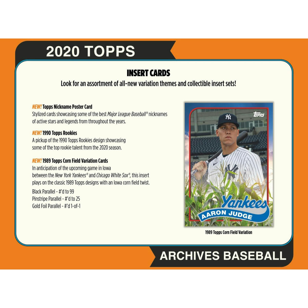2020 Topps Archives Baseball Hobby Box