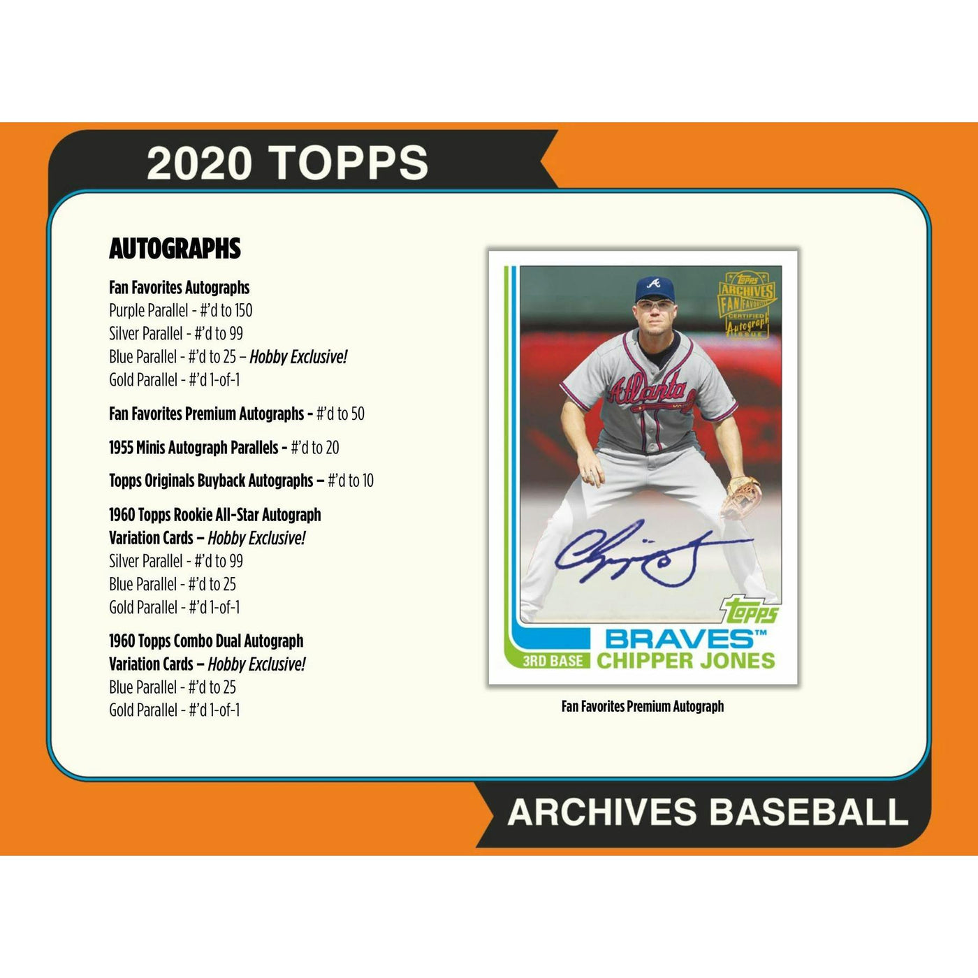 2020 Topps Archives Baseball Hobby Box