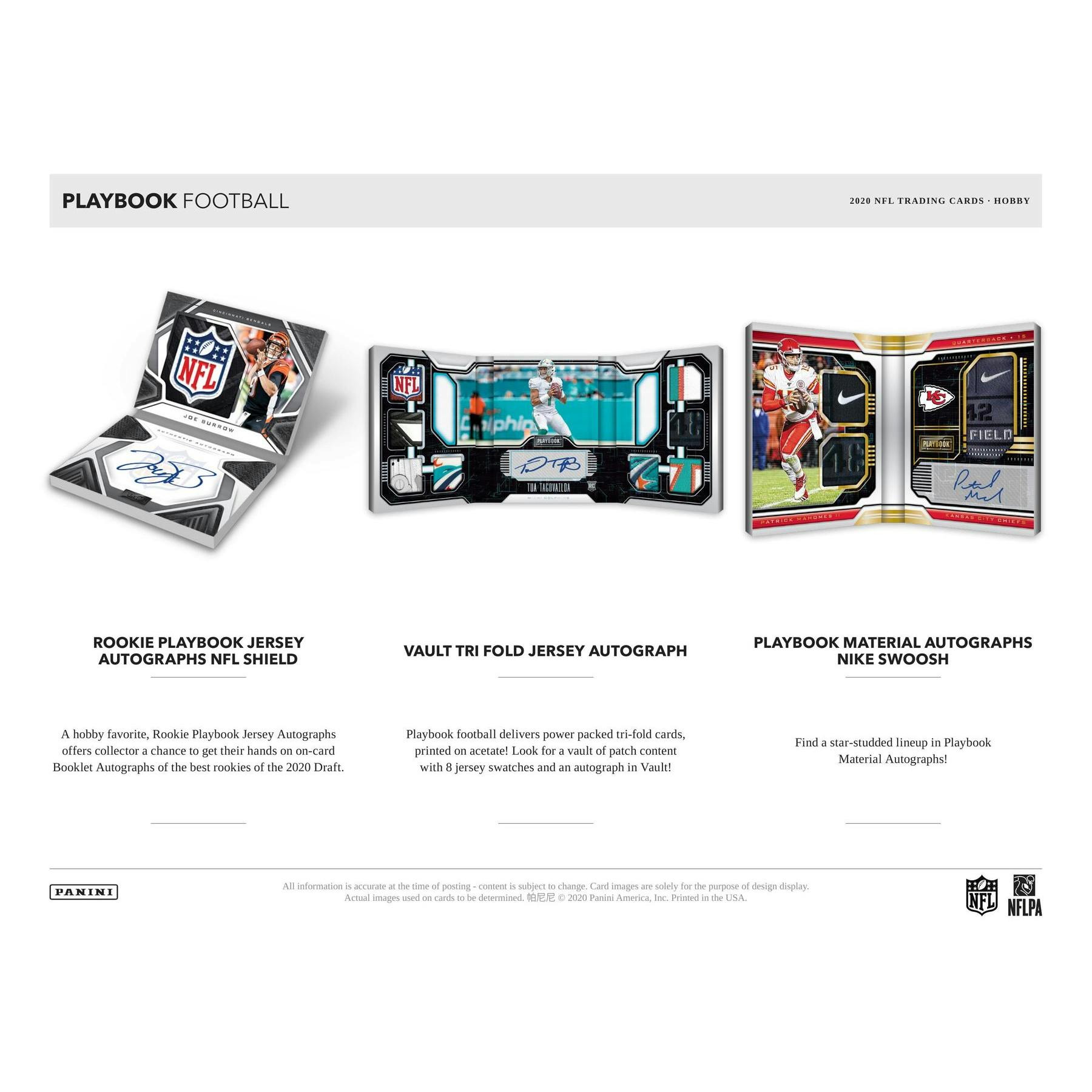 2020 Panini Playbook Football Hobby Box