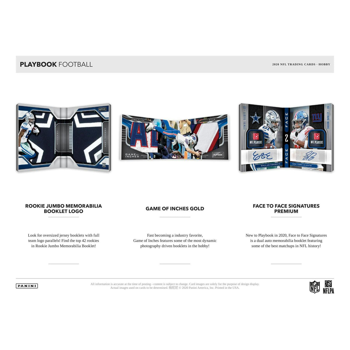 2020 Panini Playbook Football Hobby Box