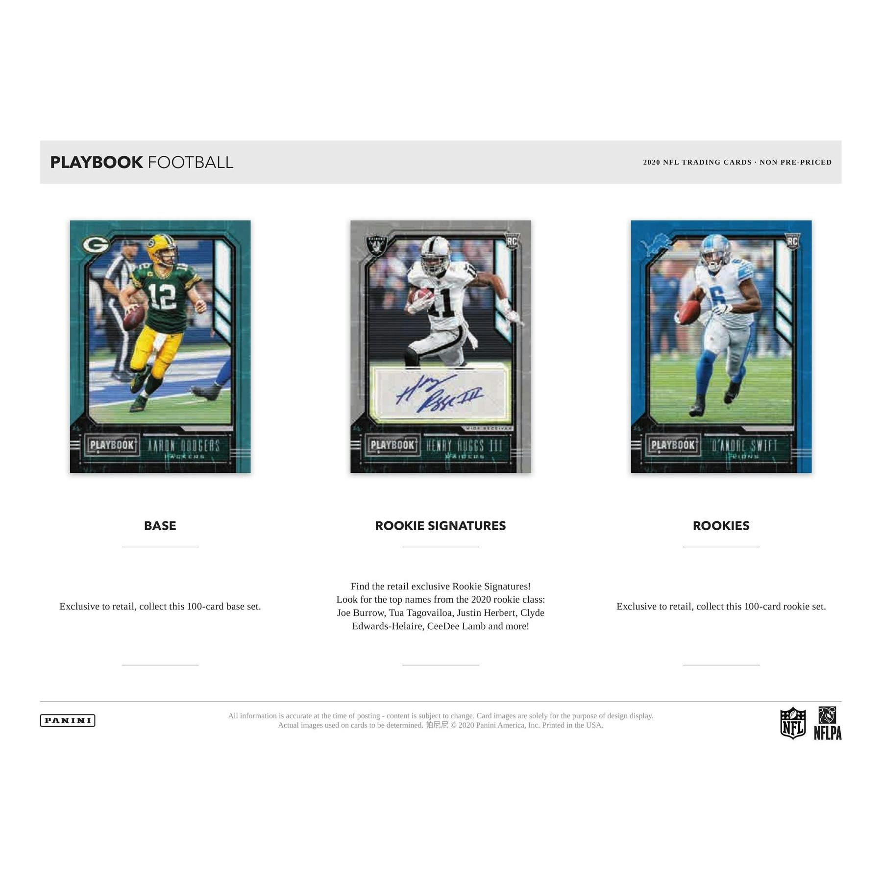 2020 Panini Playbook Football Hanger Box (Orange Parallels)