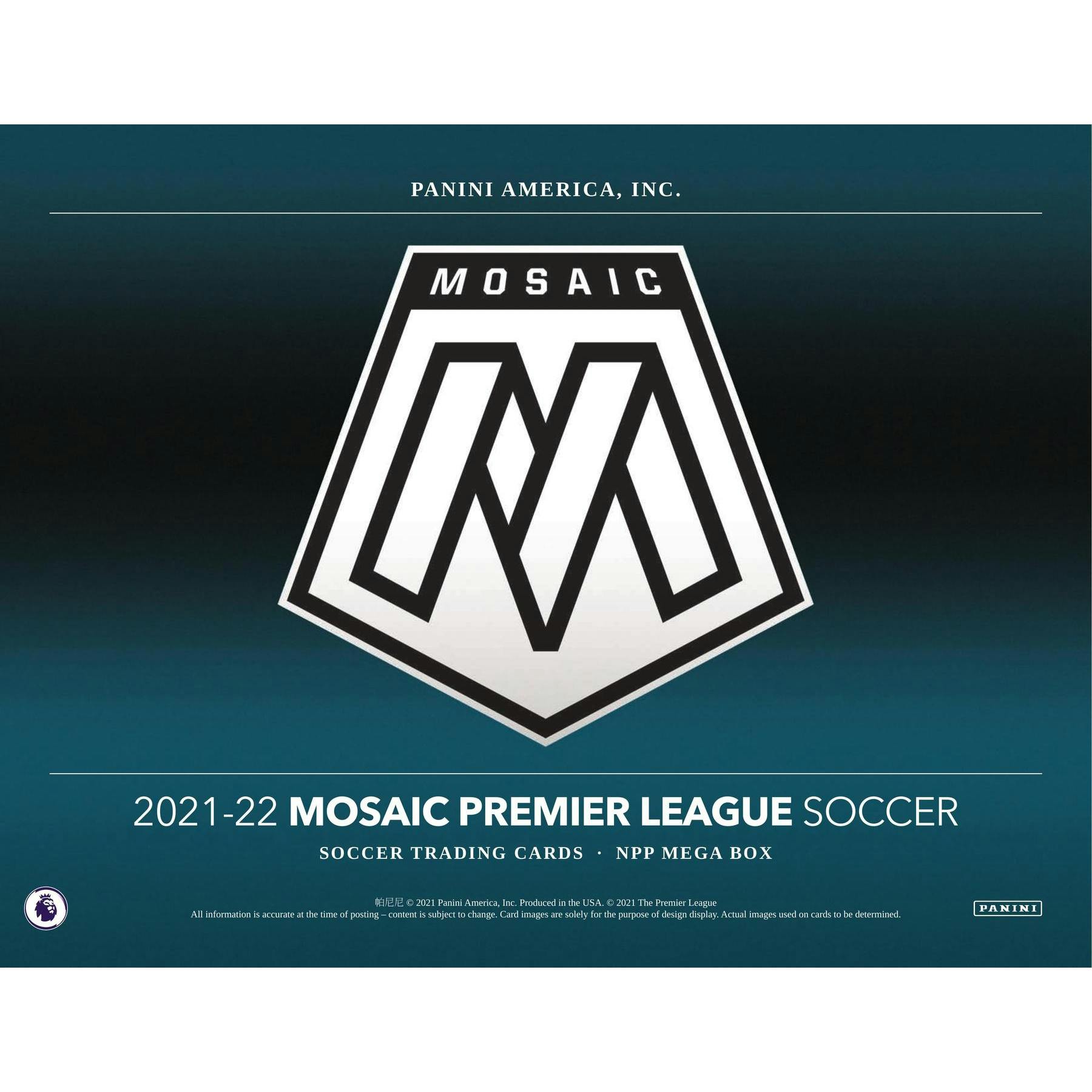 2021/22 Panini Mosaic Premier League EPL Soccer Mega Box (Reactive Gold Parallels!)
