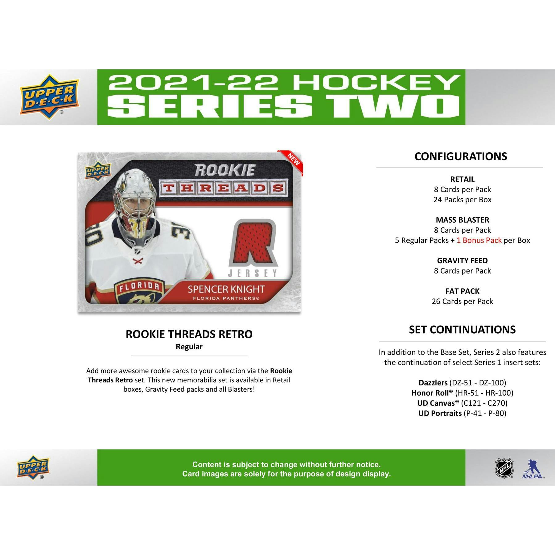 2021/22 Upper Deck Series 2 Hockey Tin (Box) (Reed Buy)