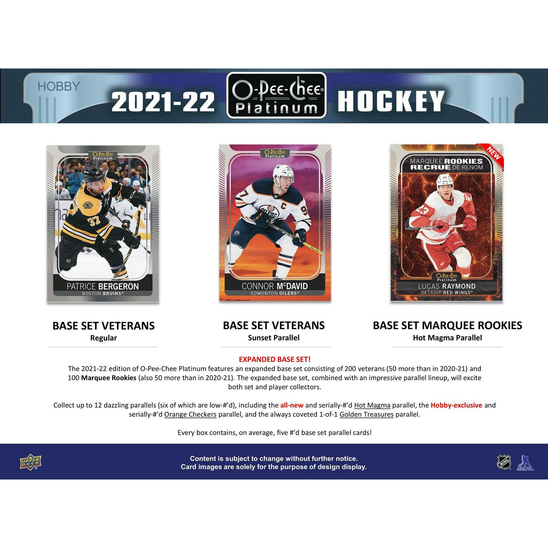 2021/22 Upper Deck O-Pee-Chee Platinum Hockey Hobby 8-Box Case