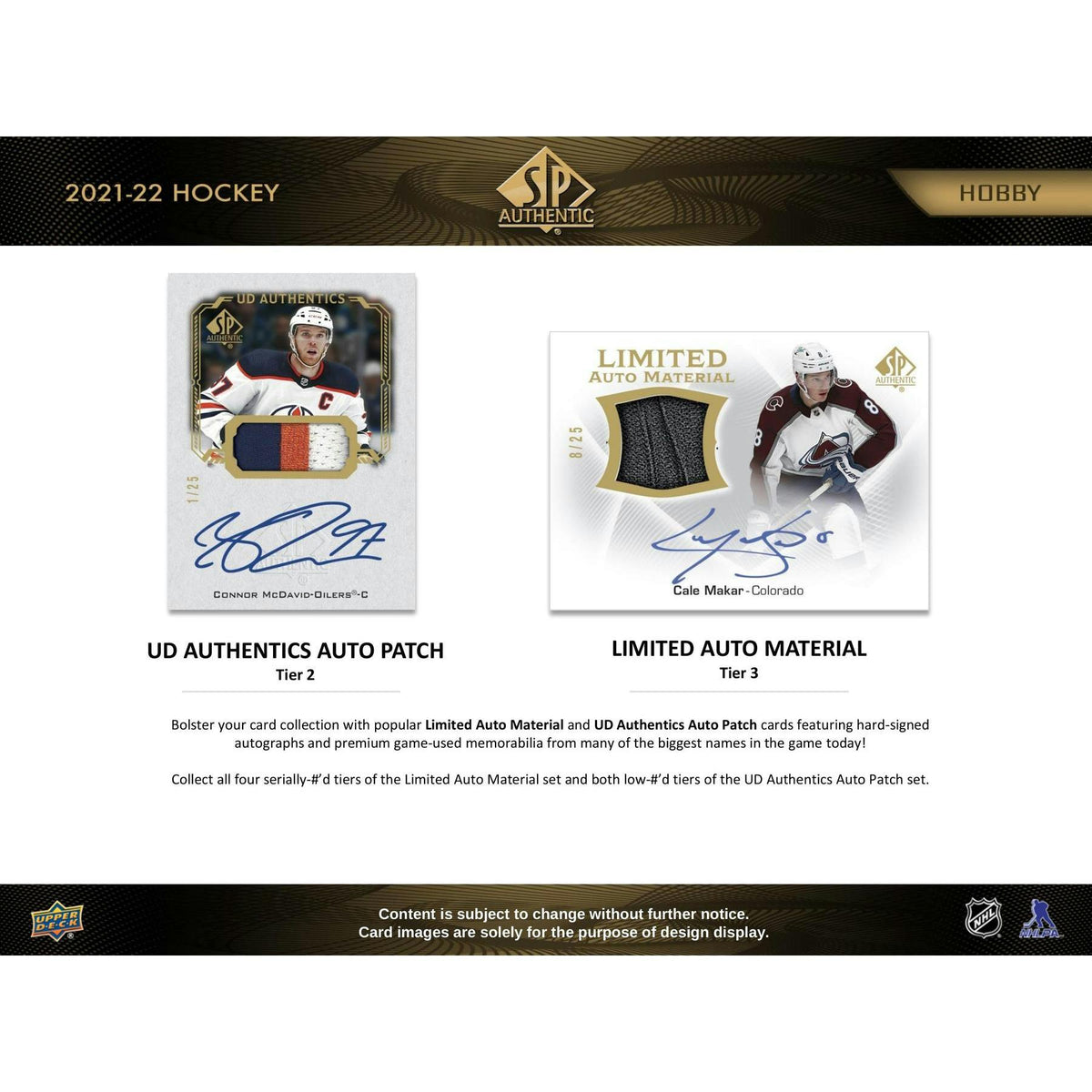 2021/22 Upper Deck SP Authentic Hockey Hobby Box