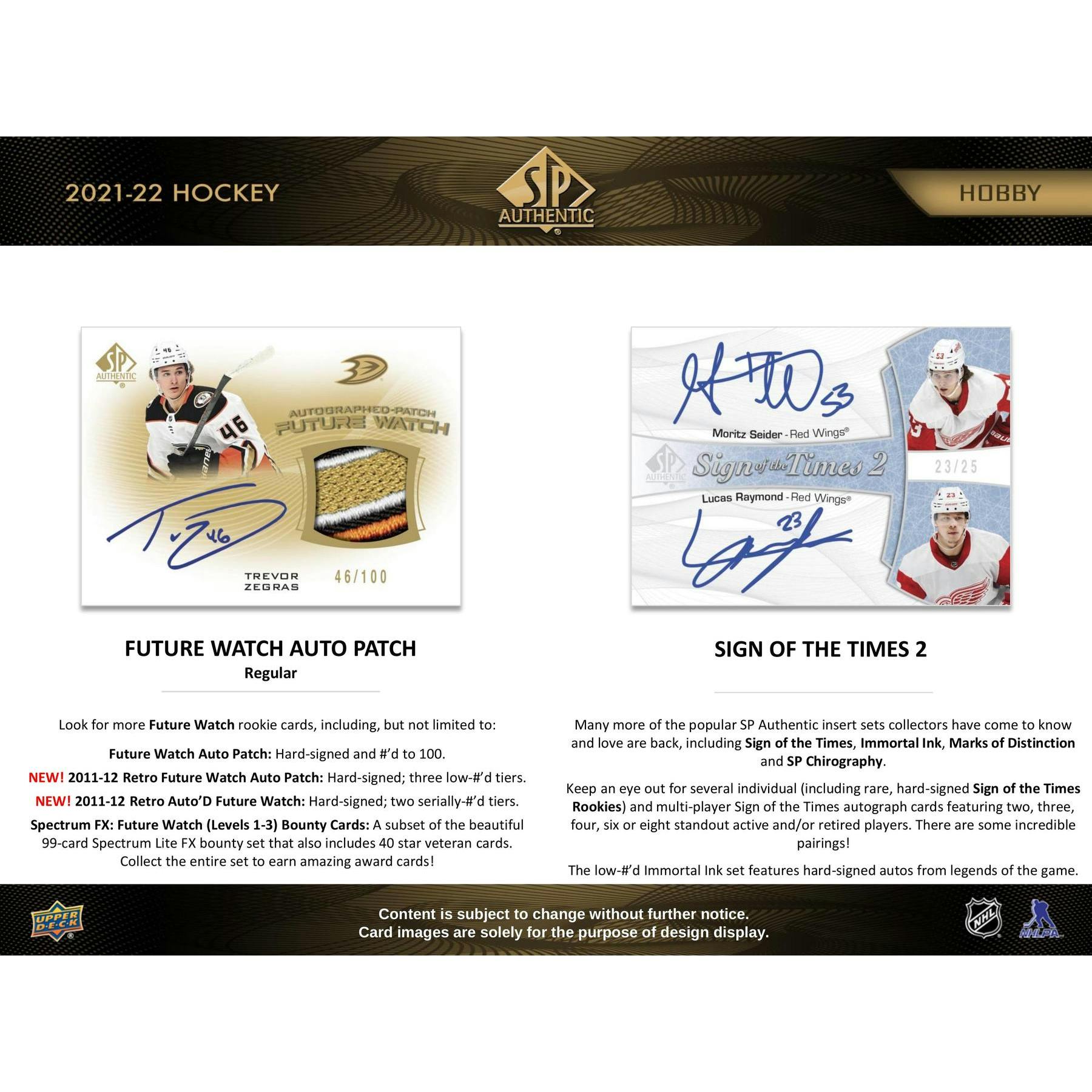 2021/22 Upper Deck SP Authentic Hockey Hobby 16-Box Case