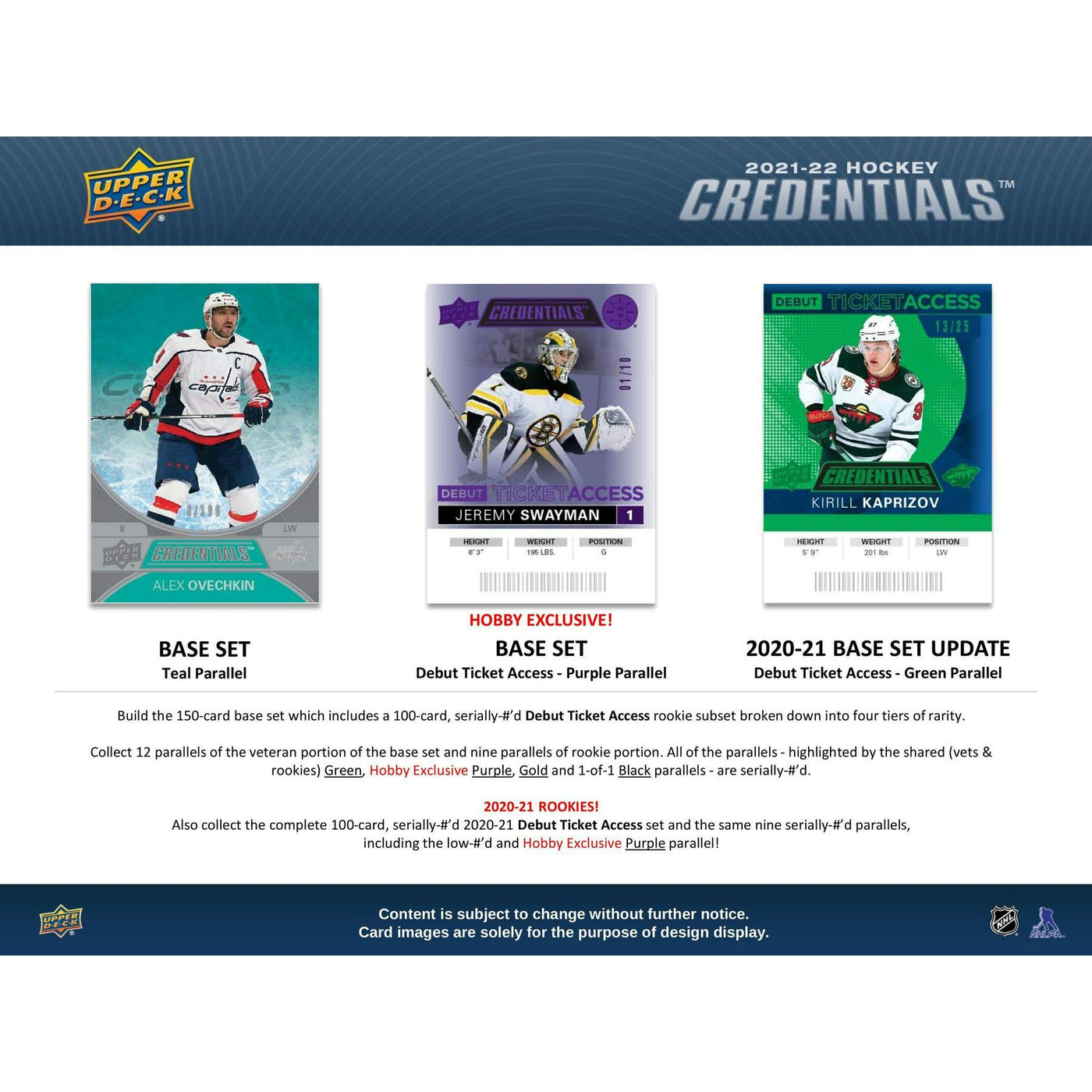 2021/22 Upper Deck Credentials Hockey Hobby Box