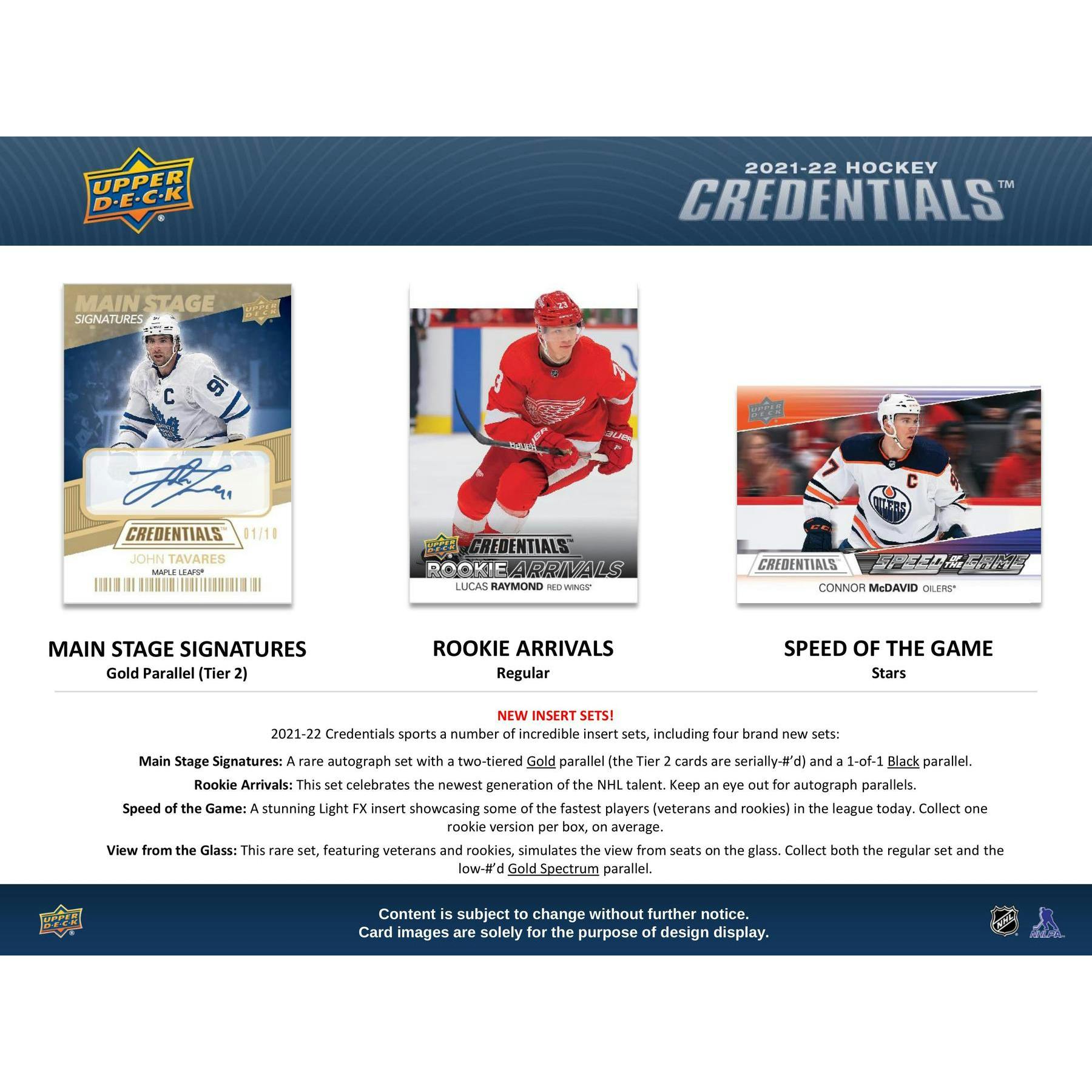 2021/22 Upper Deck Credentials Hockey Hobby 20-Box Case