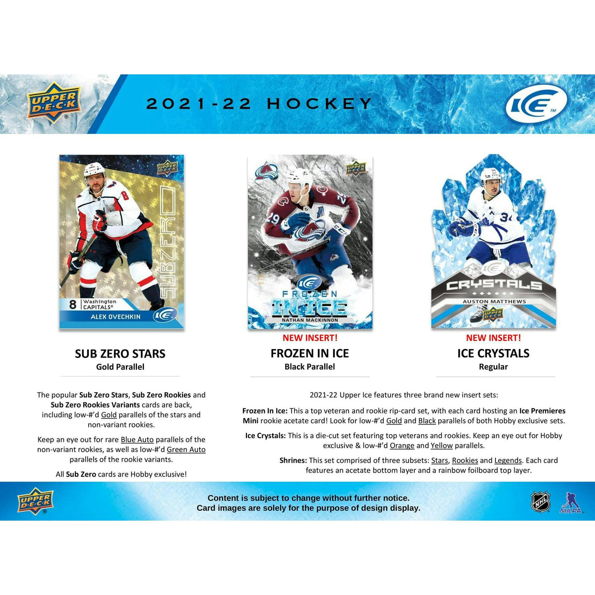 2021/22 Upper Deck Ice Hockey Hobby Box (Reed Buy)