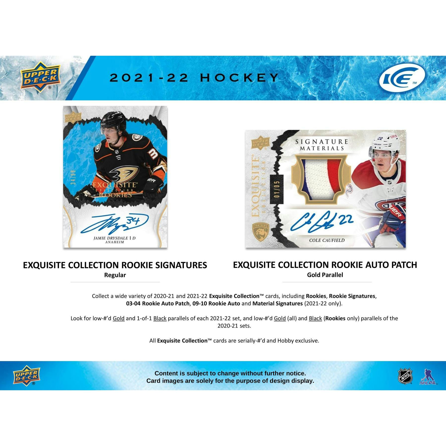 2021/22 Upper Deck Ice Hockey Hobby Box (Reed Buy)