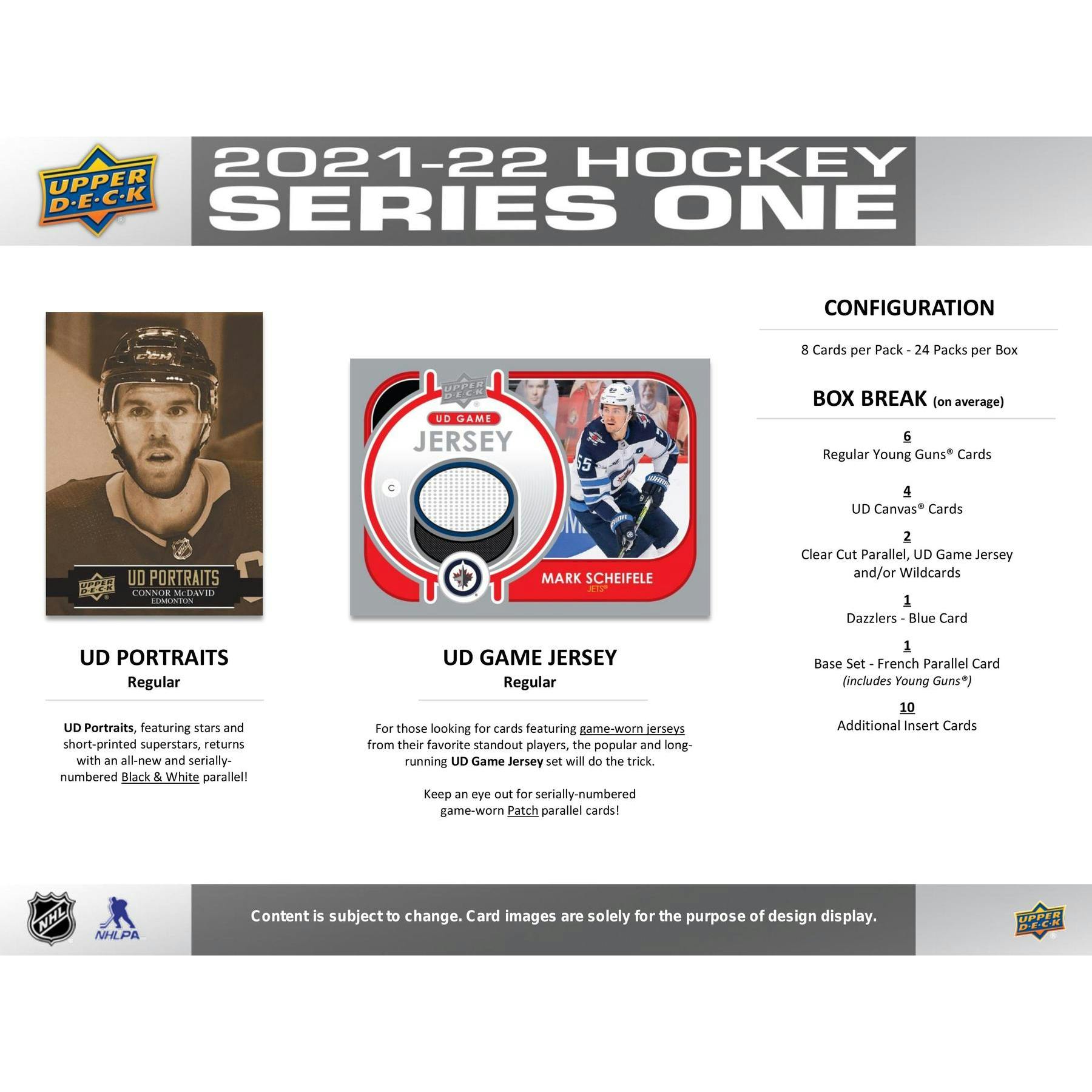 2021/22 Upper Deck Series 1 Hockey Hobby Box