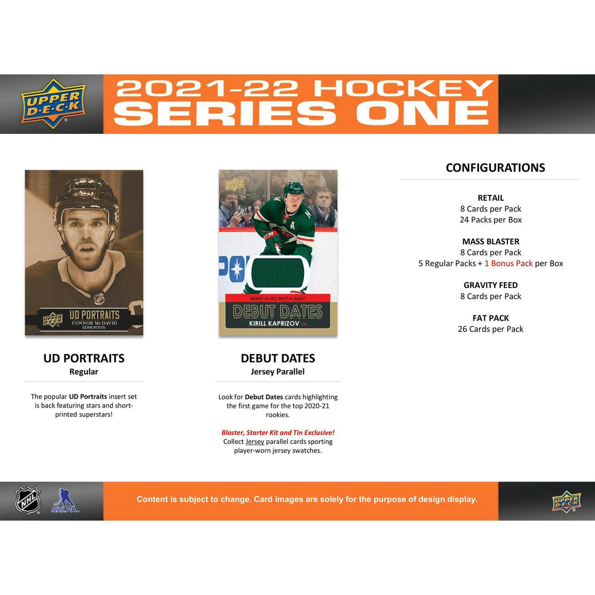 2021/22 Upper Deck Series 1 Hockey Blaster 20-Box Case
