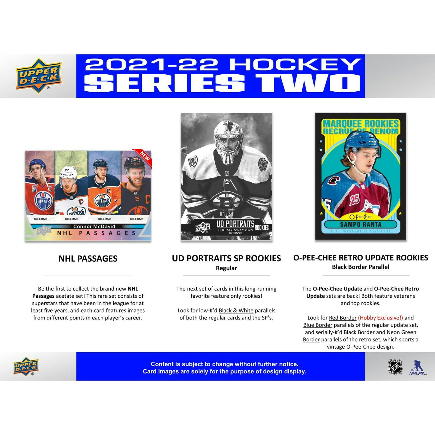 2021/22 Upper Deck Series 2 Hockey Hobby Box