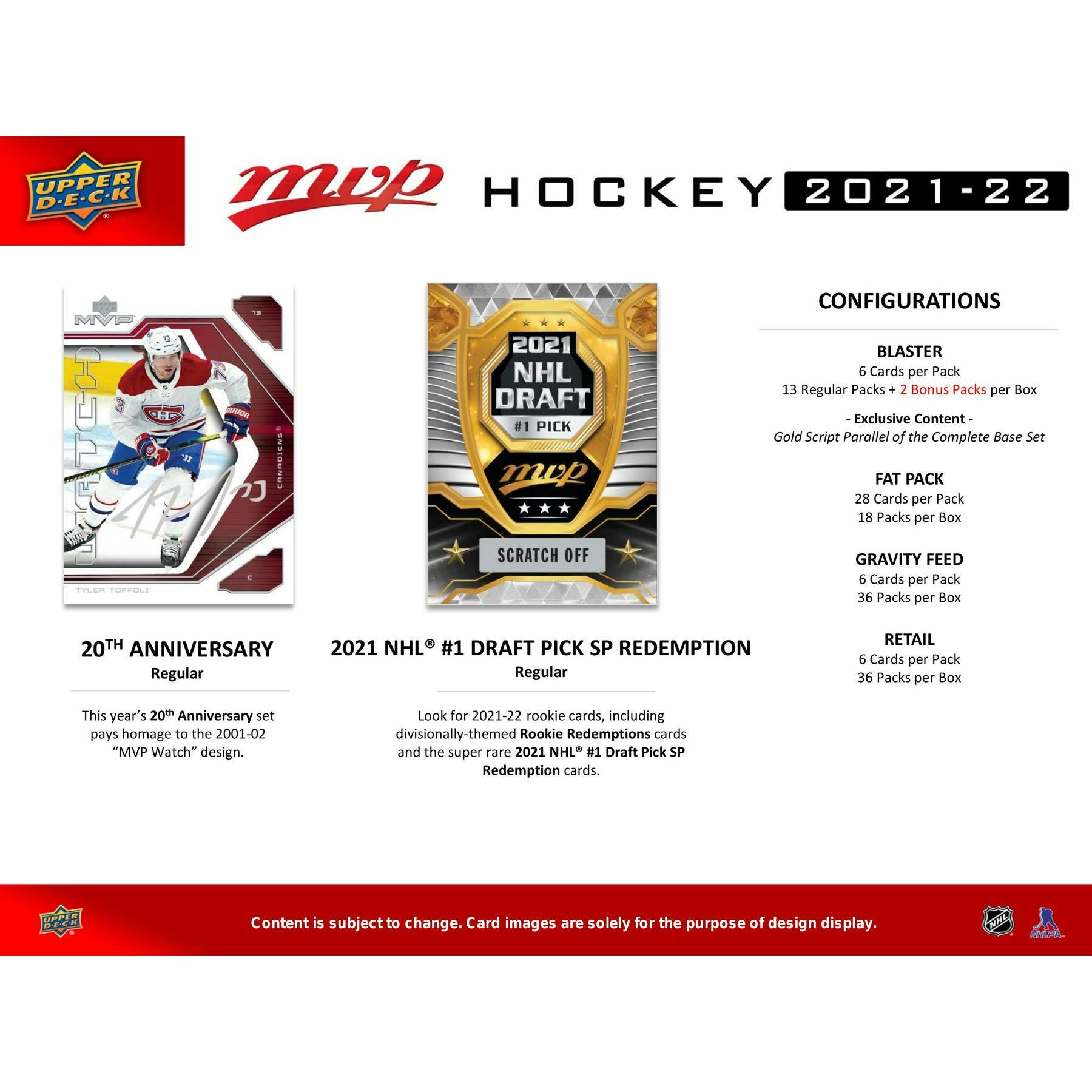 2021/22 Upper Deck MVP Hockey Blaster Box