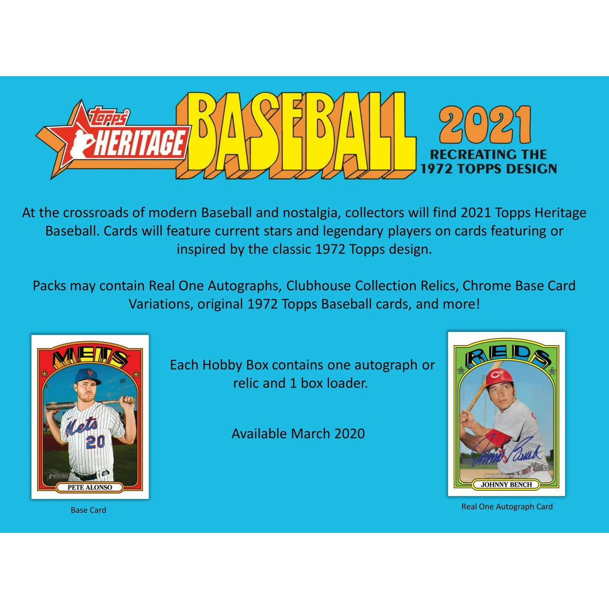 2021 Topps Heritage Baseball Hobby 12-Box Case