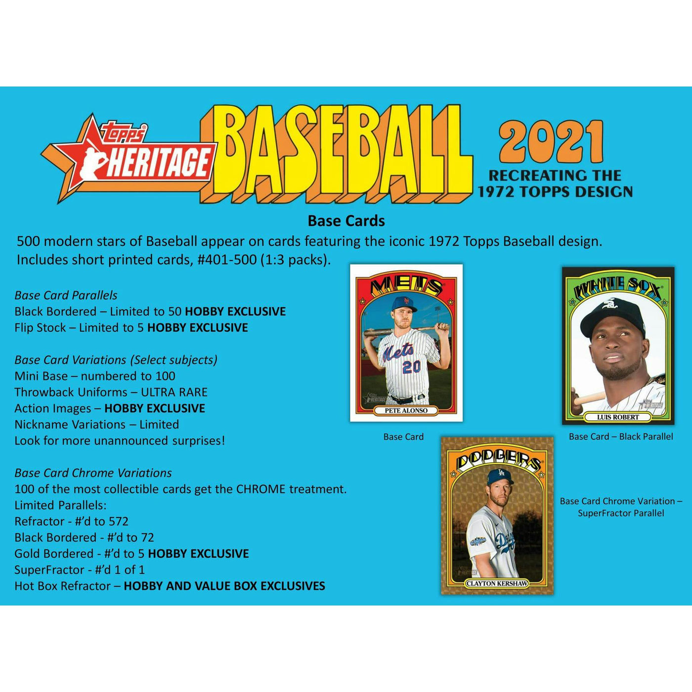 2021 Topps Heritage Baseball Hobby 12-Box Case