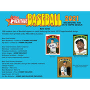 2021 Topps Heritage Baseball Hobby 12-Box Case