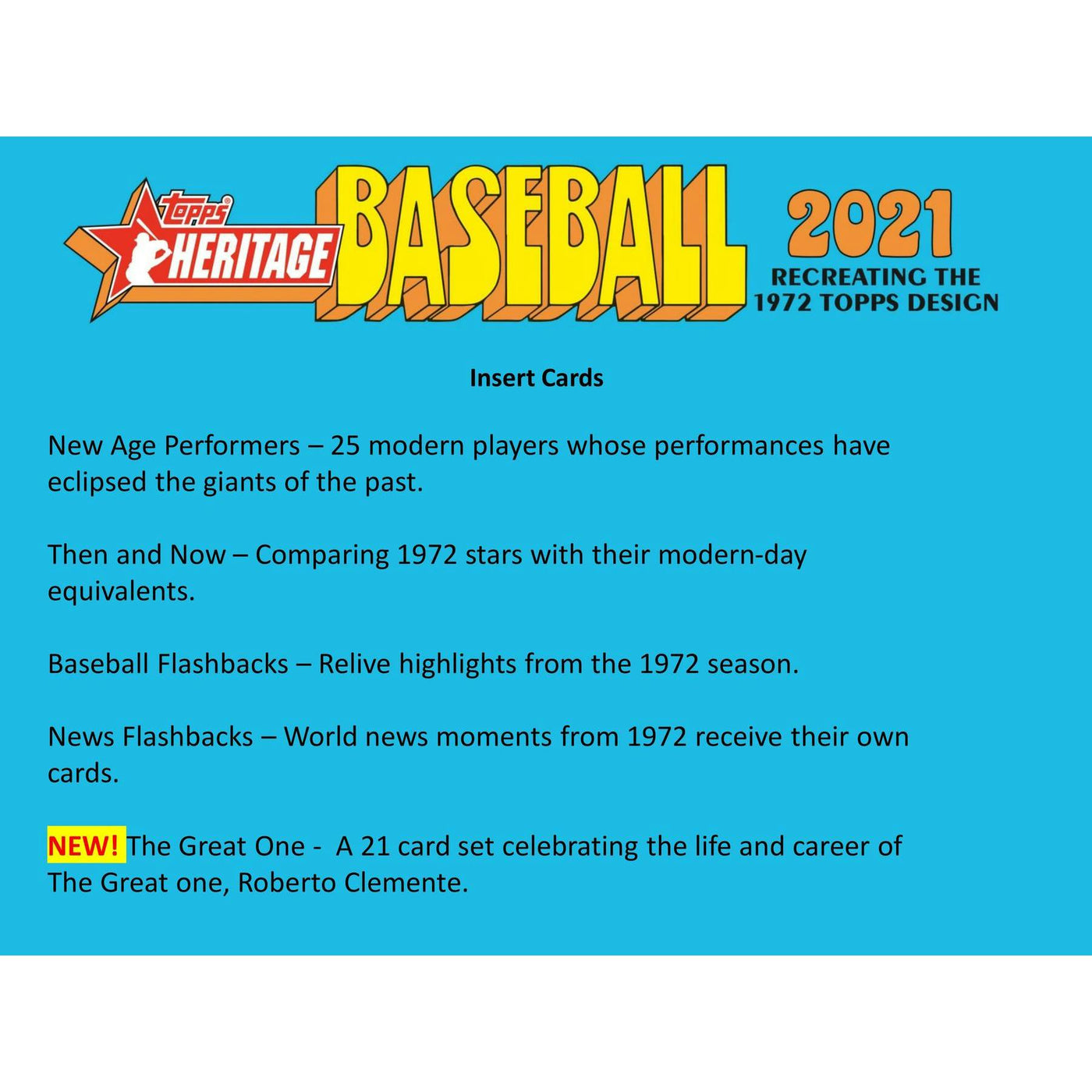 2021 Topps Heritage Baseball Hobby Box