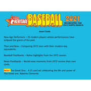2021 Topps Heritage Baseball Hobby Box
