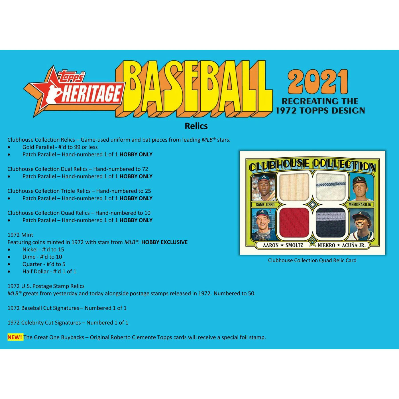 2021 Topps Heritage Baseball Hobby 12-Box Case