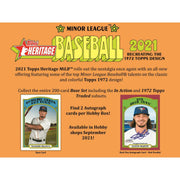 2021 Topps Heritage Minor League Baseball Hobby Box