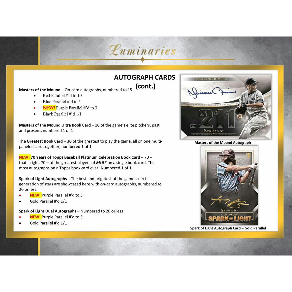 2021 Topps Luminaries Baseball Hobby Box