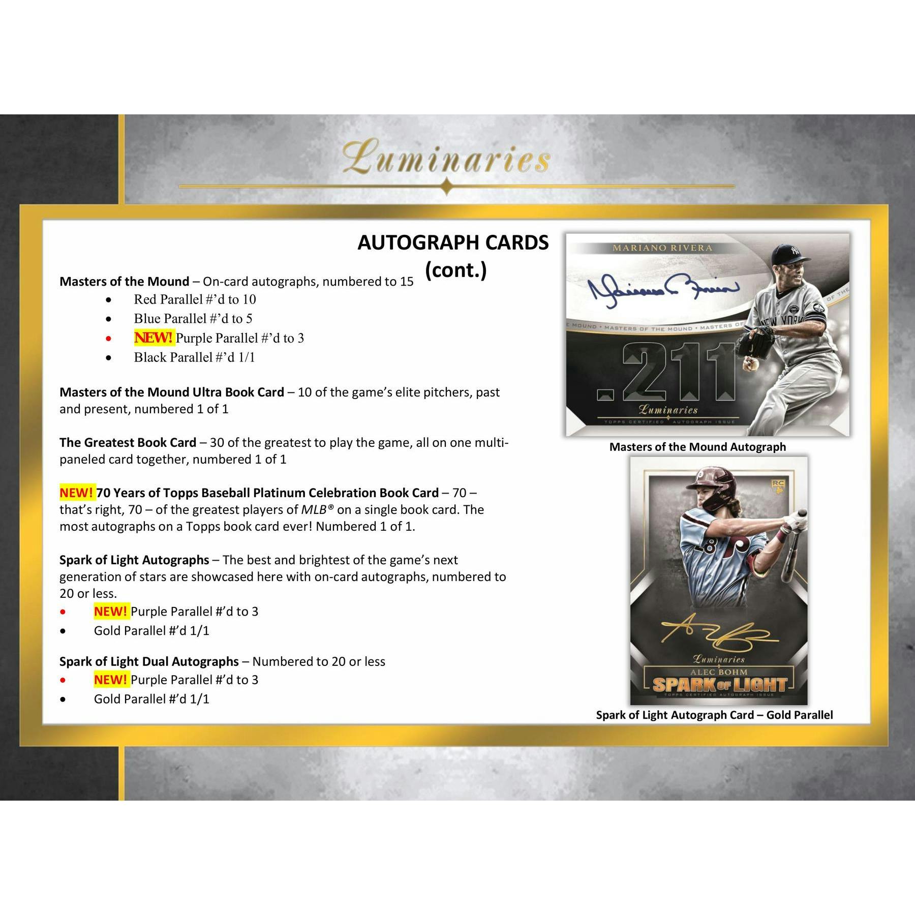 2021 Topps Luminaries Baseball Hobby Box