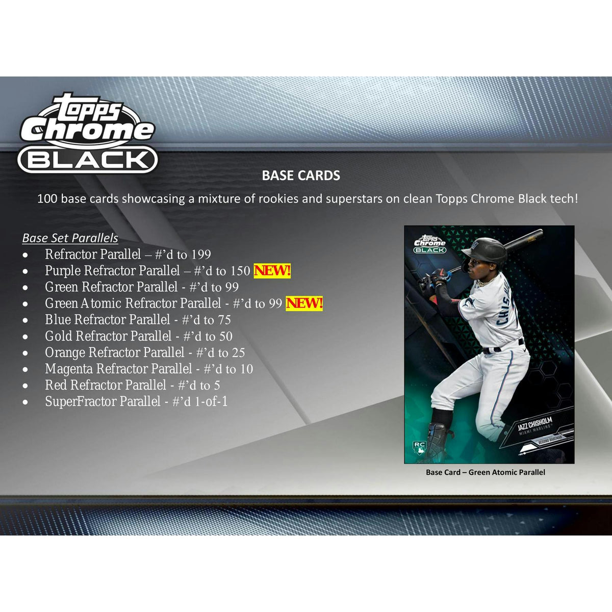 2021 Topps Chrome Black Baseball Hobby 12-Box Case