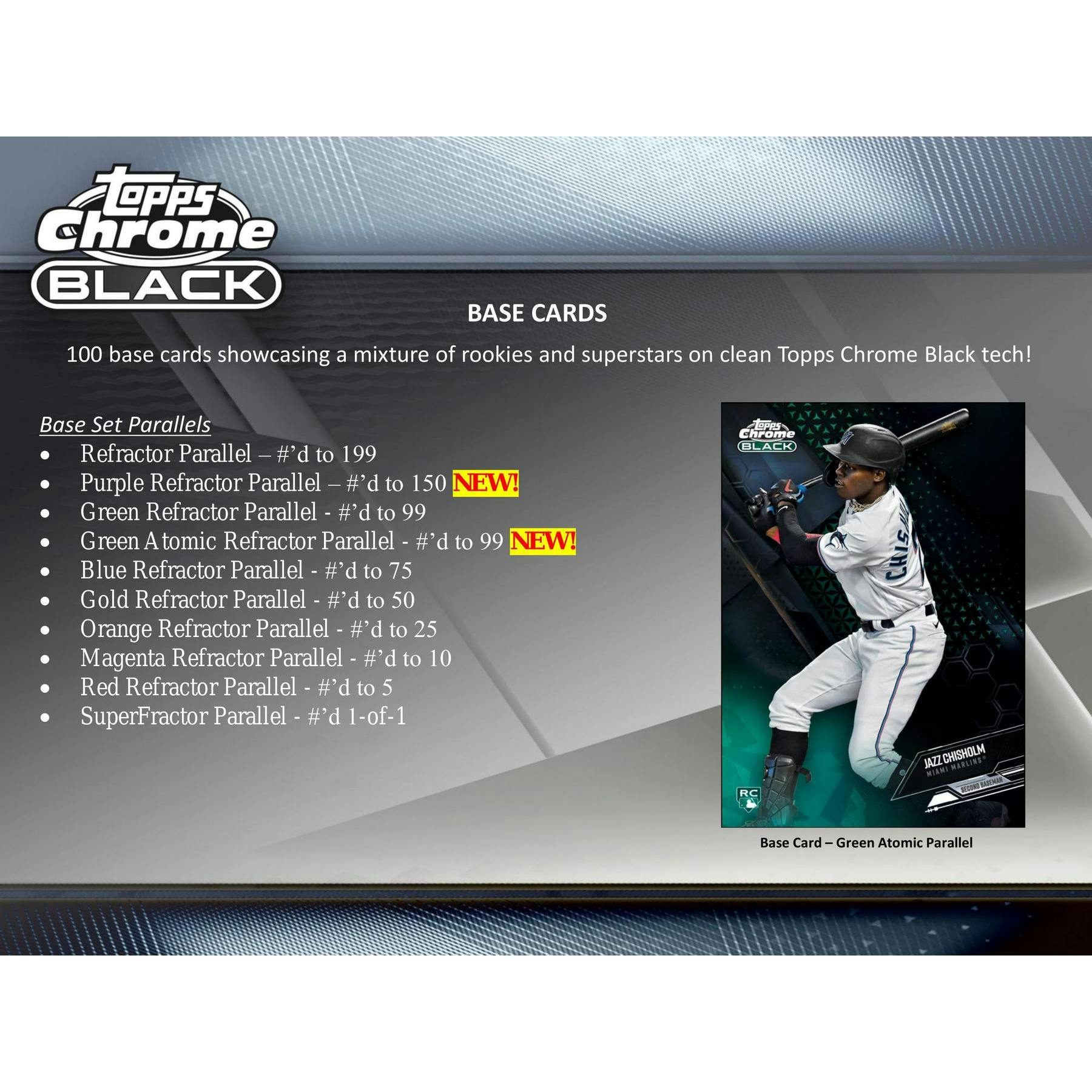 2021 Topps Chrome Black Baseball Hobby Box