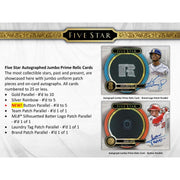 2021 Topps Five Star Baseball Hobby 8-Box Case