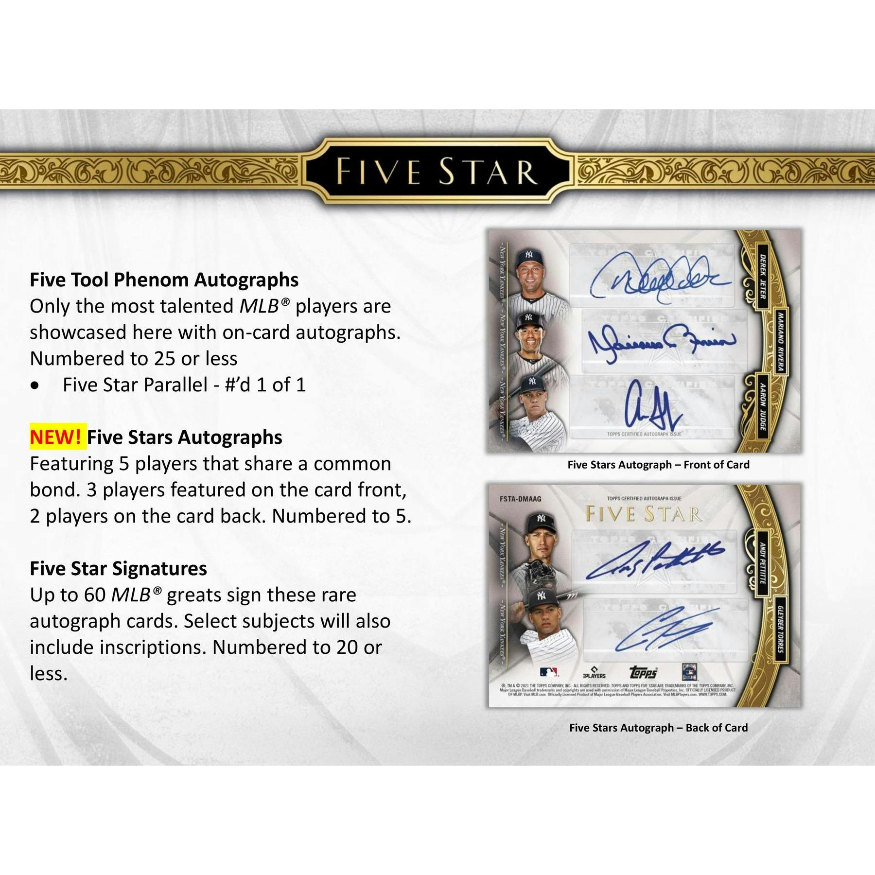 2021 Topps Five Star Baseball Hobby 8-Box Case