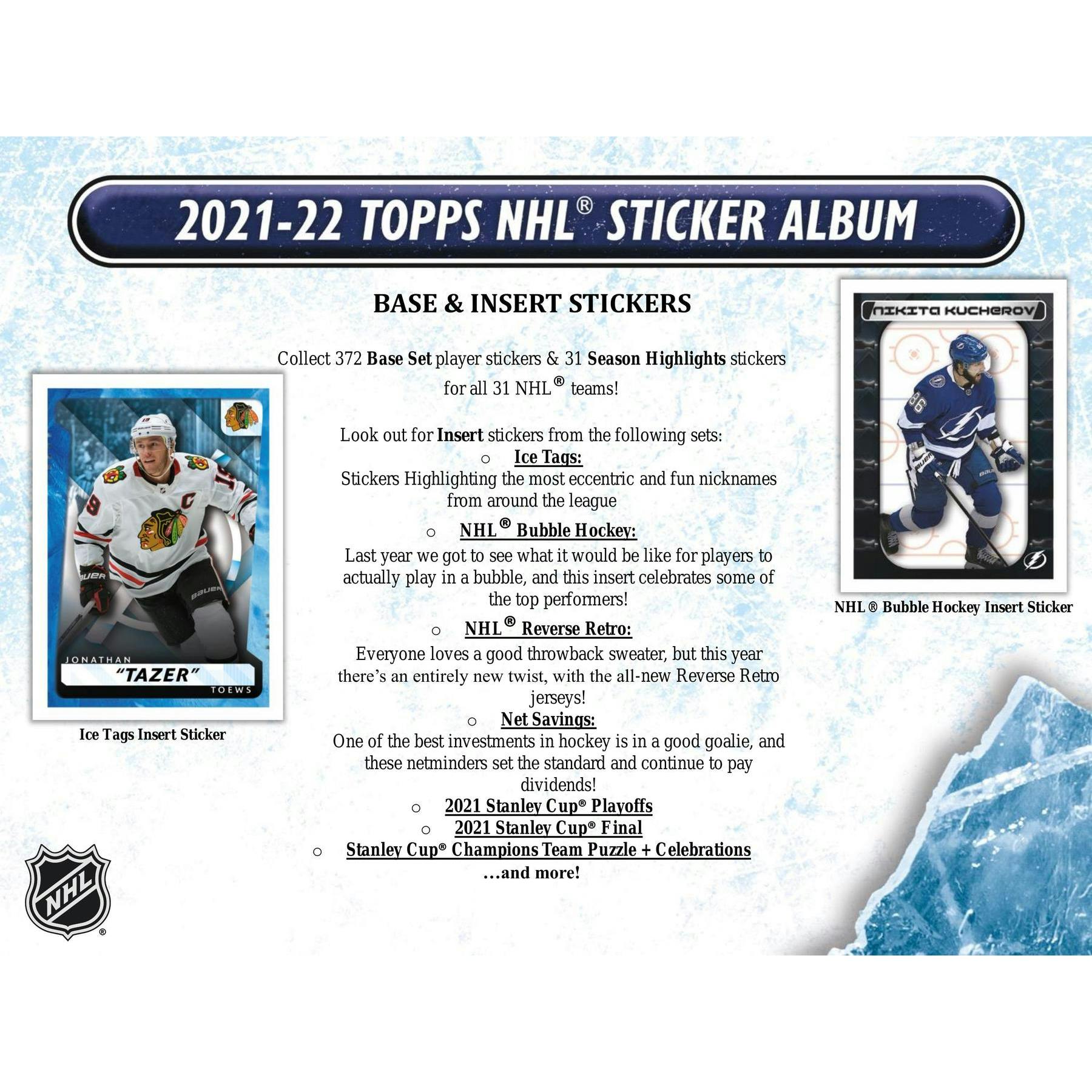 2021/22 Topps NHL Hockey Sticker Collection Box